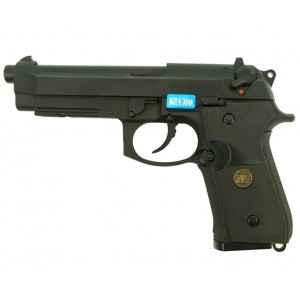 Страйкбольный пистолет WE Beretta M92F CO2, черный, Weaver, WE-M008-M9A1-CO2